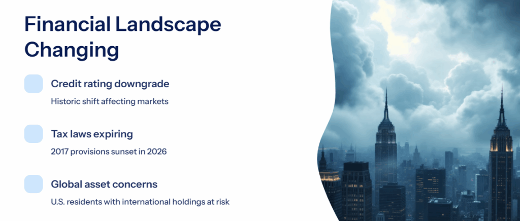 What You Must Do Before 2026: U.S. Credit Downgrade, Tax Law Shifts, and Asset Protection - 2 totalfinancehub.com what you must do before 2026 u s credit downgrade tax law shifts and asset protection image What You Must Do Before 2026: U.S. Credit Downgrade, Tax Law Shifts, and Asset Protection Financial Planning